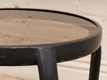Load image into Gallery viewer, Black and Glass Side Table