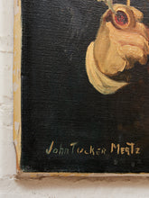 Load image into Gallery viewer, The Smoker Folk Portrait Painting of Bearded Man with Pipe