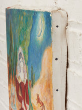 Load image into Gallery viewer, Moonlit Reverie Figurative Surrealist Painting with Woman in Crimson
