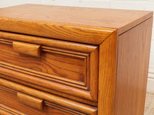 Load image into Gallery viewer, Boho Two Drawer Oak Nightstands