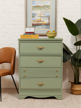 Load image into Gallery viewer, Mint Vintage Sweetheart Highboy Dresser