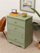 Load image into Gallery viewer, Mint Vintage Sweetheart Highboy Dresser