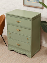 Load image into Gallery viewer, Mint Vintage Sweetheart Highboy Dresser