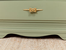 Load image into Gallery viewer, Mint Vintage Sweetheart Highboy Dresser