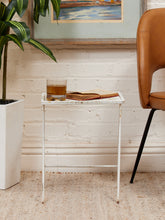 Load image into Gallery viewer, White Vintage Side Table