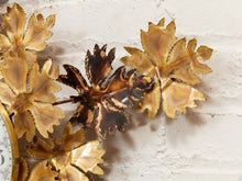Load image into Gallery viewer, Brass Maple Leaf Starburst Clock Sun Wall Clock