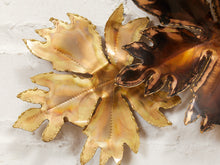 Load image into Gallery viewer, Brass Maple Leaf Starburst Clock Sun Wall Clock