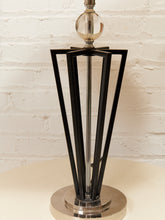 Load image into Gallery viewer, Prism Black Metal Table Lamp with Pagoda Shade