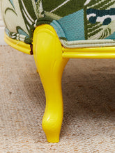 Load image into Gallery viewer, Antique Yellow Painted Wild Life Parlor Chair