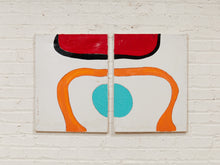 Load image into Gallery viewer, Signal Set Minimalist Geometric Abstract Paintings Pair by Julio De La Concha selling as a pair