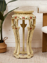 Load image into Gallery viewer, Hand Painted Hand Carved Chinoiserie Lacquered Side Table