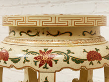 Load image into Gallery viewer, Hand Painted Hand Carved Chinoiserie Lacquered Side Table