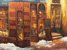 Load image into Gallery viewer, La Lonja at Dusk City Street Scene Painting