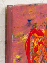 Load image into Gallery viewer, Ember Bloom Abstract Expressionist Painting in Pink Orange Red and Blue