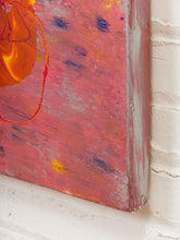 Load image into Gallery viewer, Ember Bloom Abstract Expressionist Painting in Pink Orange Red and Blue