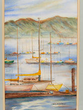 Load image into Gallery viewer, Morning Moorings Framed Harbor Scene with Sailboats