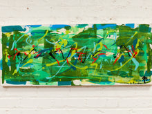 Load image into Gallery viewer, Verdant Current Abstract Expressionist Painting in Green Blue Yellow and Red by Julio De La Concha