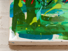 Load image into Gallery viewer, Verdant Current Abstract Expressionist Painting in Green Blue Yellow and Red by Julio De La Concha