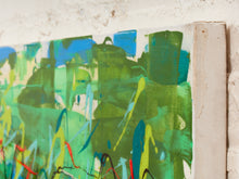 Load image into Gallery viewer, Verdant Current Abstract Expressionist Painting in Green Blue Yellow and Red by Julio De La Concha