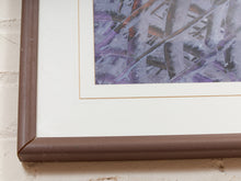 Load image into Gallery viewer, Electric Weave Abstract Geometric Painting in Violet Blue and Coral