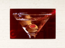 Load image into Gallery viewer, Martini Cocktail Photograph with Olive on Acrylic