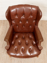 Load image into Gallery viewer, Medium Size Wing Back Leather Chair