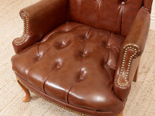 Load image into Gallery viewer, Medium Size Wing Back Leather Chair