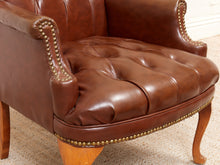 Load image into Gallery viewer, Medium Size Wing Back Leather Chair