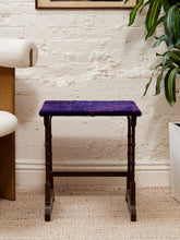 Load image into Gallery viewer, Antique Gothic End Table with Purple Top