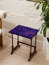 Load image into Gallery viewer, Antique Gothic End Table with Purple Top