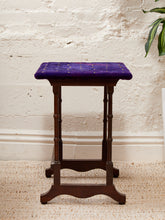 Load image into Gallery viewer, Antique Gothic End Table with Purple Top