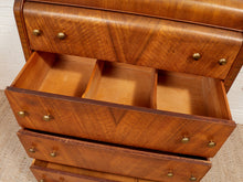 Load image into Gallery viewer, Art Deco Waterfall Highboy Dresser