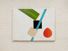 Load image into Gallery viewer, Red Orbit Minimalist Geometric Abstract Painting by Julio De La Concha