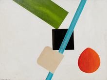 Load image into Gallery viewer, Red Orbit Minimalist Geometric Abstract Painting by Julio De La Concha
