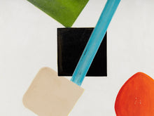 Load image into Gallery viewer, Red Orbit Minimalist Geometric Abstract Painting by Julio De La Concha