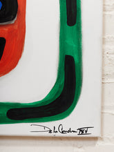Load image into Gallery viewer, Dual Presence Abstract Figurative Painting in Red Green Blue and Black by Julio De La Concha