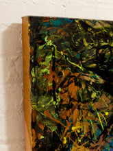 Load image into Gallery viewer, Night Flight Abstract Expressionist Painting in Black Gold Blue and Violet by Julio De LaConcha