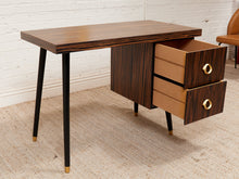 Load image into Gallery viewer, Madagascar 1950s Vintage Single Pedestal Double Drawer Desk
