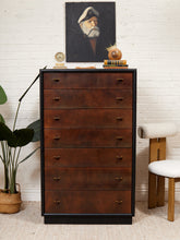 Load image into Gallery viewer, Art Deco Highboy Dresser with Black Body