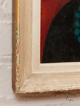 Load image into Gallery viewer, Veiled Muse Framed Figurative Portrait Painting with Red and Teal Accents
