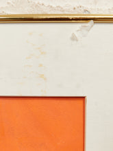 Load image into Gallery viewer, Mod Century Lamp Still Life Framed Geometric Interior litho in Warm Tones