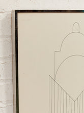 Load image into Gallery viewer, Deco Linework Minimal Architectural Drawing with Art Deco Symmetry