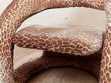 Load image into Gallery viewer, Animal Print Jaymar Cantalever Ribbon Chair & Footstool