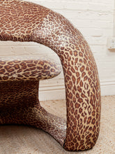 Load image into Gallery viewer, Animal Print Jaymar Cantalever Ribbon Chair & Footstool