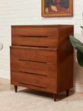 Load image into Gallery viewer, Five Drawer Mid Century Highboy Sleek