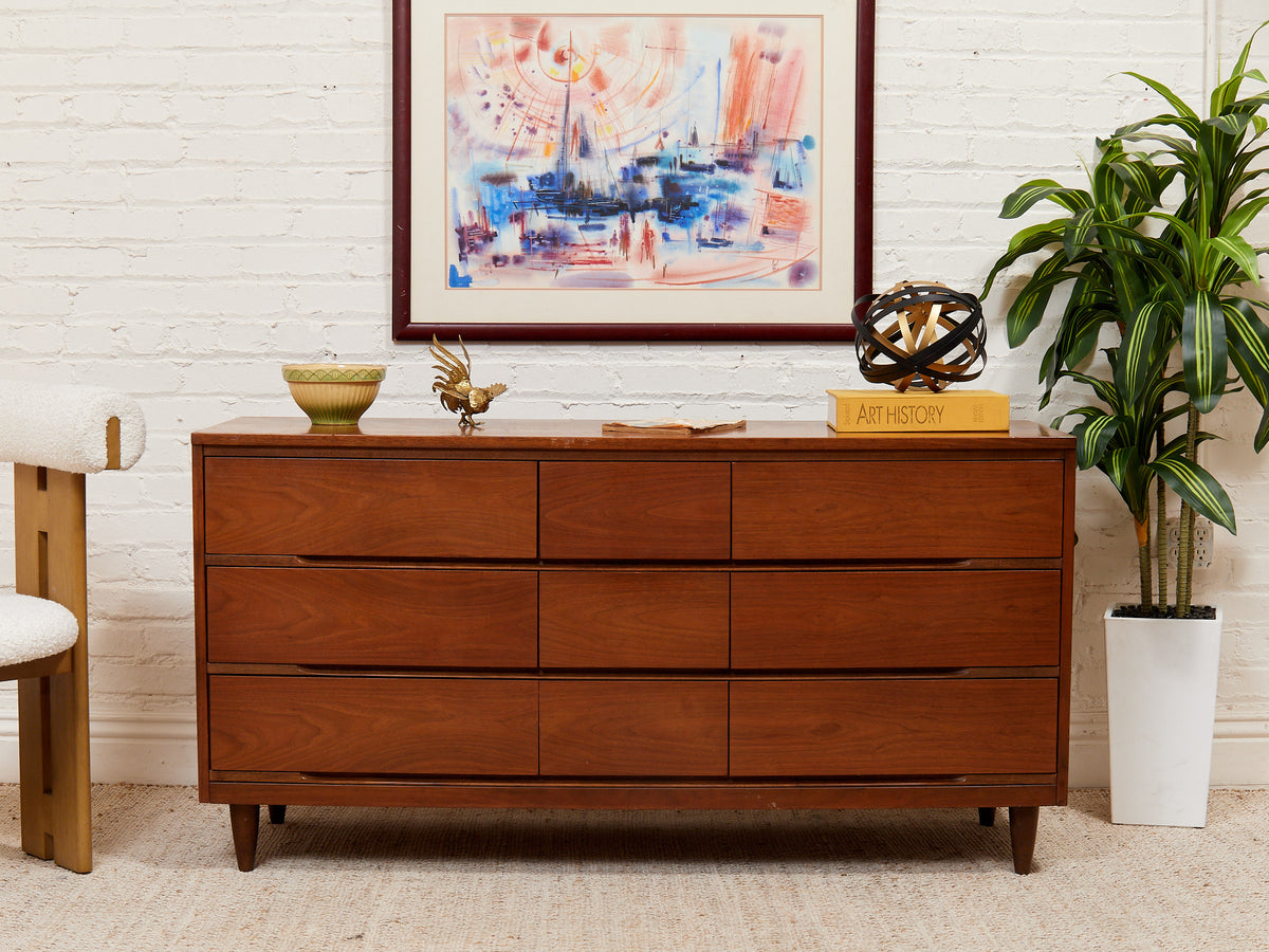 Nine Drawer Mid Century Dresser
