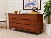Load image into Gallery viewer, Nine Drawer Mid Century Dresser
