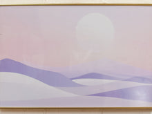 Load image into Gallery viewer, Lilac Horizon Minimal Landscape Artwork with Soft Sun and Lavender Waves
