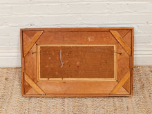 Load image into Gallery viewer, Golden Marsh Framed Abstract Landscape Painting in Ochre Green and Black As found