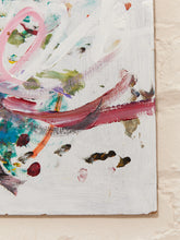 Load image into Gallery viewer, Confetti Gesture Small Abstract Painting with Pink Blue and White Brushwork